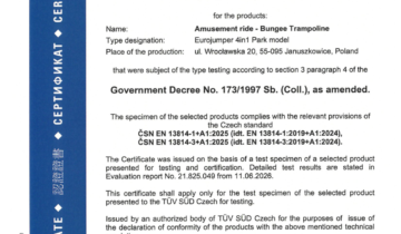 Ocena TÜV dla Eurojumper 4in1 Park i mobile przedłużona !
